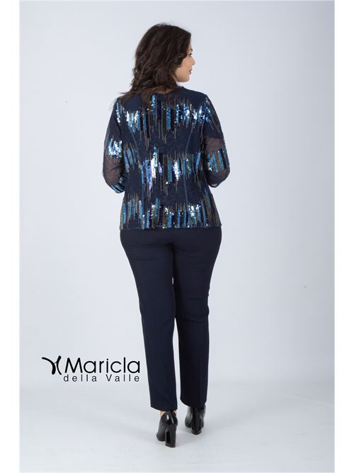 tailleur con ric.paiette PAOLA FORTI | PF3030BISBLU